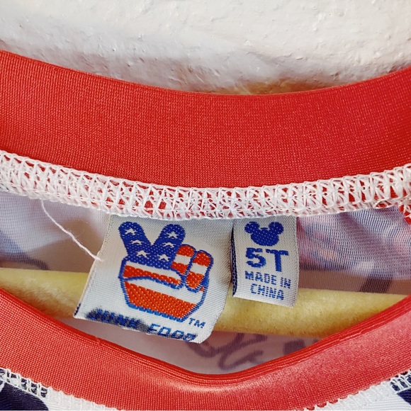 Junk Food Short Sleeve Mickey Mouse Swim Top Size 5t - Picture 5 of 5